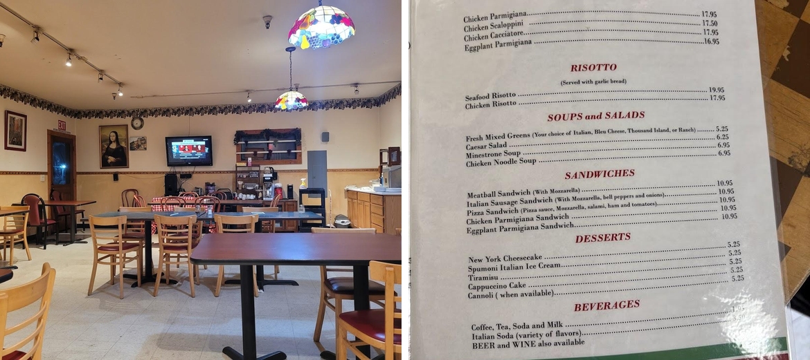 Luigi Italian Restaurant Menu