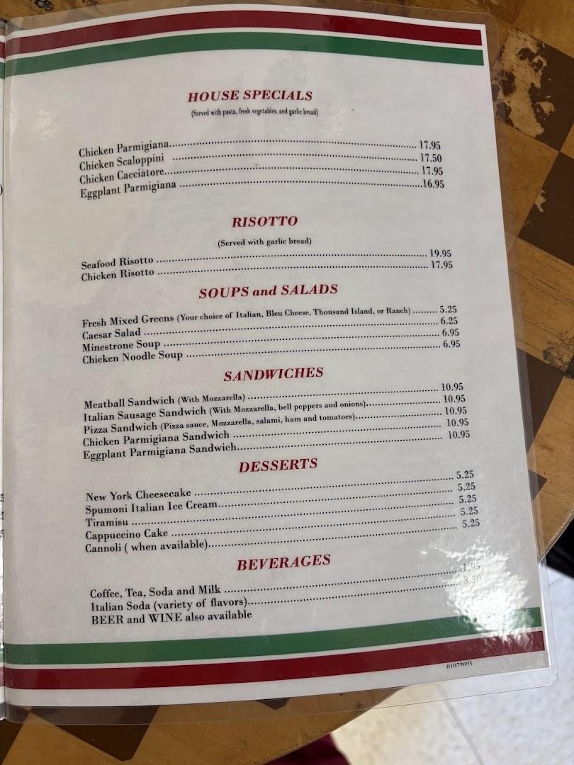 Luigi Italian Restaurant Menu image 1